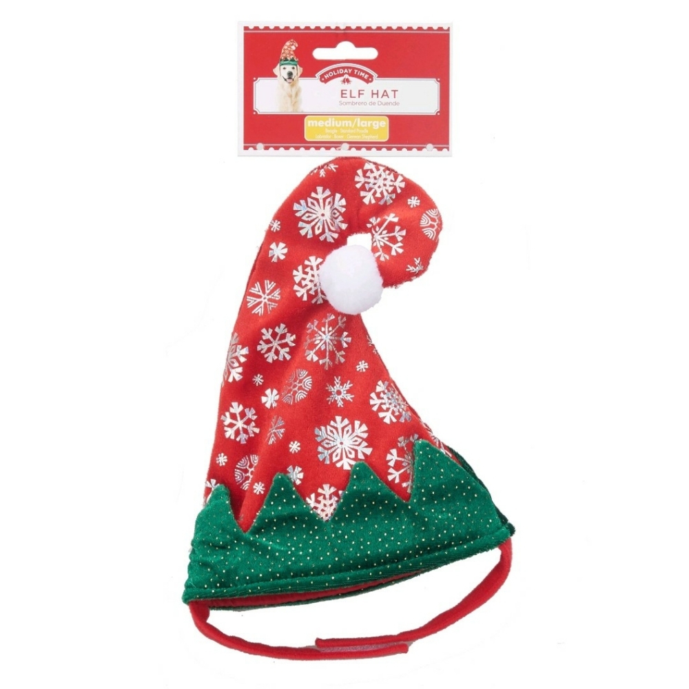 NWT Holiday Time Dog Elf Hat Size: Medium/Large